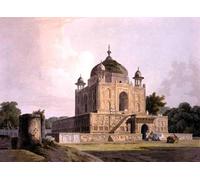 SERENDIPITP Image sur Toile Impression Tableaux Peinture sur Toile Mausolée du Sultan Purveiz près d'Allahabad par un artiste célèbre Pour la Décoration de la Chambre à Coucher 60x90cm
