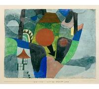 SERENDIPITP Image sur Toile Impression Tableaux Peinture sur Toile Paysage au soleil couchant de Paul Klee Nordique Peinture Pour la Décoration de la Chambre à Coucher 60x90cm