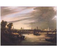 SERENDIPITP Image sur Toile Impression Tableaux Peinture sur Toile Perspective Ouest par Mallord William Turner Nordique Peinture Pour la Décoration de la Chambre à Coucher 60x90cm