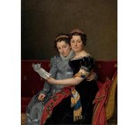 SERENDIPITP Image sur Toile Impression Tableaux Peinture sur Toile Portrait des soeurs Zenaide et Charlotte Bonaparte par Jacques Louis David Pour la Décoration de la Chambre à Coucher 60x90cm