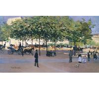 SERENDIPITP Image sur Toile Impression Tableaux Peinture sur Toile Promenade un dimanche après midi à Paris par Jean Beraud Nordique Peinture Pour la Décoration de la Chambre à Coucher 60x90cm