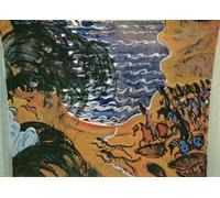 SERENDIPITP Impression Tableaux Esquisse pour la conception d'un rideau pour le ballet Scheherazade par Valentin Aleksandrovich Serov Pour la Décoration de la Chambre à Coucher 60x90cm