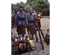 SERENDIPITP Impression Tableaux Tirailleurs d'Algérie dans un camp pendant la bataille de la Marne à l'est de Paris par Jules Gervais Pour la Décoration de la Chambre à Coucher 60x90cm