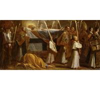 SERENDIPITP Peinture Poster Affiche Décorative Graffiti Art Mural Cortège funèbre d'un évêque par Andrea Sacchi Peinture D'Art D'Affiche Pour les Décorations pour la Maison 60x90cm
