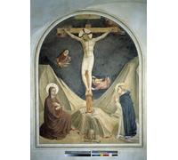 SERENDIPITP Peinture Poster Affiche Décorative Graffiti Art Mural Crucifixion avec la Vierge et saint Dominique Fresque de Fra Angelico Pour les Décorations pour la Maison 60x90cm