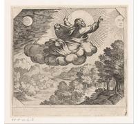 SERENDIPITP Peinture Poster Affiche Décorative Graffiti Art Mural Dieu crée le soleil la lune et les étoiles par Antonio Tempesta Peinture D'Art D'Affiche Pour les Décorations pour la Maison 60x90cm