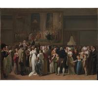SERENDIPITP Peinture Poster Affiche Décorative Graffiti Art Mural le public visionnant le « couronnement » de David au Louvre par Louis léopold Boilly Pour les Décorations pour la Maison 60x90cm