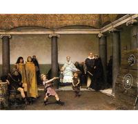 SERENDIPITP Peinture Poster Affiche Décorative Graffiti Art Mural l'éducation des enfants de Clotilde et Clovis de Lawrence Alma tadema Pour les Décorations pour la Maison 60x90cm