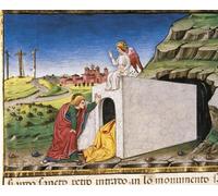 SERENDIPITP Peinture Poster Affiche Décorative Graffiti Art Mural les apôtres Pierre et Jean découvrent le tombeau du Christ vide par Cristoforo De Predis Pour les Décorations pour la Maison 60x90cm
