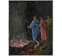SERENDIPITP Peinture Poster Affiche Décorative Graffiti Art Mural les poètes du septième cercle Illustration par Gustave Dore Peinture D'Art D'Affiche Pour les Décorations pour la Maison 60x90cm