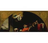 SERENDIPITP Peinture Poster Affiche Décorative Graffiti Art Mural l'histoire de la fondation de Santa Maria Maggiore de Bartolomé Esteban Murillo Pour les Décorations pour la Maison 60x90cm
