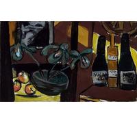 SERENDIPITP Peinture Poster Affiche Décorative Graffiti Art Mural Nature morte sur marron et jaune de Max Beckmann Peinture D'Art D'Affiche Pour les Décorations pour la Maison 60x90cm