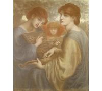 SERENDIPITP Peinture Poster Affiche Décorative Graffiti Art Mural Non de Dante Gabriel Charles Rossetti Peinture D'Art D'Affiche Pour les Décorations pour la Maison 60x90cm