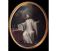 SERENDIPITP Peinture Poster Affiche Décorative Graffiti Art Mural Représentation de Saint Bernard de Clairvaux par Miguel Cabrera Peinture D'Art D'Affiche Pour les Décorations pour la Maison 60x90cm