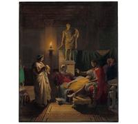 SERENDIPITP Peinture Poster Affiche Décorative Graffiti Art Mural Virgile lisant l'Enéide de Jean Auguste Ingres Peinture D'Art D'Affiche Pour les Décorations pour la Maison 60x90cm