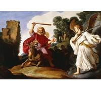 SERENDIPITP Peinture Poster Impression Tableaux Graffiti Art Mural Balaam et l'âne de Pieter Lastman Moderne Art Murale Impression Pour la Décoration Murale 60x90cm