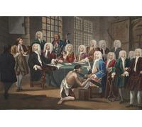 SERENDIPITP Peinture Poster Impression Tableaux Graffiti Art Mural Bambridge en procès pour meurtre par William Hogarth Moderne Art Murale Impression Pour la Décoration Murale 60x90cm