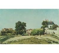 SERENDIPITP Peinture Poster Impression Tableaux Graffiti Art Mural Dégagement du Vieux Cimetière de Pontoise par Camille Pissarro Moderne Art Murale Impression Pour la Décoration Murale 60x90cm