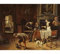 SERENDIPITP Peinture Poster Impression Tableaux Graffiti Art Mural Easy Come Easy Go de Jan Havickszoon Steen Moderne Art Murale Impression Pour la Décoration Murale 60x90cm
