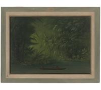 SERENDIPITP Peinture Poster Impression Tableaux Graffiti Art Mural Entrée d'un lagon par George Catlin Moderne Art Murale Impression Pour la Décoration Murale 60x90cm