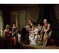 SERENDIPITP Peinture Poster Impression Tableaux Graffiti Art Mural la Vaccination de Louis Léopold Boilly Moderne Art Murale Impression Pour la Décoration Murale 60x90cm