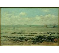 SERENDIPITP Peinture Poster Impression Tableaux Graffiti Art Mural le reflux d'Eugène Louis Boudin Moderne Art Murale Impression Pour la Décoration Murale 60x90cm