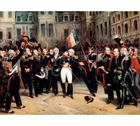 SERENDIPITP Peinture Poster Impression Tableaux Graffiti Art Mural Les Adieux de Napoléon Bonaparte à la Garde Impériale à Fontainebleau par Horace Vernet Pour la Décoration Murale 60x90cm