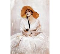 SERENDIPITP Peinture Poster Impression Tableaux Graffiti Art Mural Portrait de l'actrice espagnole Raquel Meller. de Joaquín Sorolla Moderne Art Murale Impression Pour la Décoration Murale 60x90cm