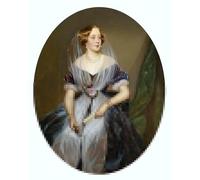 SERENDIPITP Peinture Poster Impression Tableaux Graffiti Art Mural Portrait d'uneese dame par Ferdinand Georg Waldmueller Moderne Art Murale Impression Pour la Décoration Murale 60x90cm