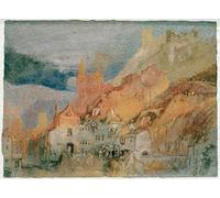 SERENDIPITP Portrait Tableaux Tableau Toile Affiches d'Art Au bout du chemin de Bernkastel à Trarbach par Mallord William Turner Peinture Décorative sur Toile Pour la Décoration Murale 60x90cm