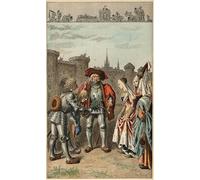 SERENDIPITP Portrait Tableaux Tableau Toile Affiches d'Art Chanson Populaire C'était Anne de Bretagne de Frédéric Théodore Lix Peinture Décorative sur Toile Pour la Décoration Murale 60x90cm