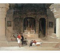SERENDIPITP Portrait Tableaux Tableau Toile Affiches d'Art Chapelle de Sainte-Hélène Saint-Sépulcre Jérusalem par David Roberts Peinture Décorative sur Toile Pour la Décoration Murale 60x90cm