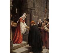 SERENDIPITP Portrait Tableaux Tableau Toile Affiches d'Art Étude pour la Charité de Sainte Elisabeth de Hongrie par Edmund Blair Leighton Pour la Décoration Murale 60x90cm