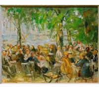 SERENDIPITP Portrait Tableaux Tableau Toile Affiches d'Art Garden Restaurant sur la Havel par Max Liebermann Peinture Décorative sur Toile Pour la Décoration Murale 60x90cm