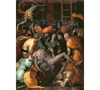 SERENDIPITP Portrait Tableaux Tableau Toile Affiches d'Art la Déposition de croix de Battista Rosso Fiorentino Peinture Décorative sur Toile Pour la Décoration Murale 60x90cm