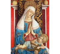 SERENDIPITP Portrait Tableaux Tableau Toile Affiches d'Art la Lady Di Poggio Brette de Carlo Crivelli Peinture Décorative sur Toile Pour la Décoration Murale 60x90cm