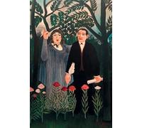 SERENDIPITP Portrait Tableaux Tableau Toile Affiches d'Art la muse inspirant le poète d'Henri Rousseau Peinture Décorative sur Toile Pour la Décoration Murale 60x90cm