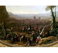 SERENDIPITP Portrait Tableaux Tableau Toile Affiches d'Art Louis Xiii a forcé le pas de Susa près de Turin défendu par Claude Lorrain Peinture Décorative sur Toile Pour la Décoration Murale 60x90cm