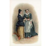 SERENDIPITP Portrait Tableaux Tableau Toile Affiches d'Art Mistress Page et Mistress From the Merry Wives of Windsor par Charles Robert Leslie Pour la Décoration Murale 60x90cm