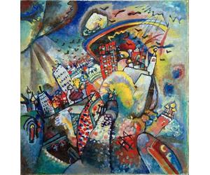 SERENDIPITP Portrait Tableaux Tableau Toile Affiches d'Art Moscou I de Wassily Kandinsky Peinture Décorative sur Toile Pour la Décoration Murale 60x90cm