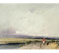 SERENDIPITP Portrait Tableaux Tableau Toile Affiches d'Art Paysage en Normandie traditionnellement connu sous le nom de burnham à Norfolk par Richard Parkes Bonington Pour la Décoration Murale 60x90cm