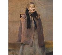 SERENDIPITP Portrait Tableaux Tableau Toile Affiches d'Art Portrait de femme par Christian Krohg Peinture Décorative sur Toile Pour la Décoration Murale 60x90cm