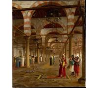 SERENDIPITP Portrait Tableaux Tableau Toile Affiches d'Art Prière de Jean Léon Gérôme Peinture Décorative sur Toile Pour la Décoration Murale 60x90cm