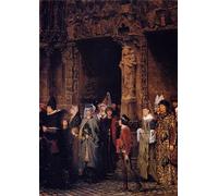 SERENDIPITP Portrait Tableaux Tableau Toile Affiches d'Art Quitter l'église de Lawrence Alma Tadema Peinture Décorative sur Toile Pour la Décoration Murale 60x90cm