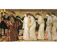 SERENDIPITP Portrait Tableaux Tableau Toile Affiches d'Art Saint George et la princesse Dragon Sabra dessinant le lot par Edward Burne jones Pour la Décoration Murale 60x90cm