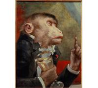 SERENDIPITP Portrait Tableaux Tableau Toile Affiches d'Art Toast par Gabriel Cornelius Ritter Von Max Peinture Décorative sur Toile Pour la Décoration Murale 60x90cm