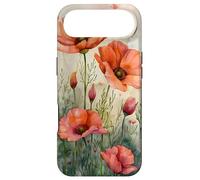 Serene Aquarelle Rouge Coquelicot Floral Coque pour iPhone Air