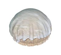 Serene Coastal - Bonnet de douche imperméable extra large avec double couche de protection pour cheveux longs/bouclés - Réutilisable et facile à transporter.