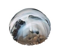 Serene Coastal Print Bonnet de douche réutilisable pour femme Grand bonnet de douche pour tresses cheveux longs
