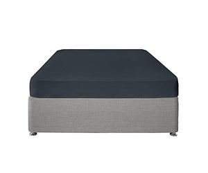 Serene - Drap-Housse uni - Facile d'entretien 32 cm de Profondeur - Lit Super King Size en Bleu Marine